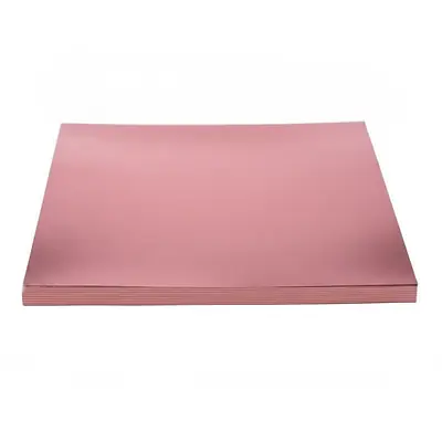 Cartulina metalizada 1/8 rosada x 10