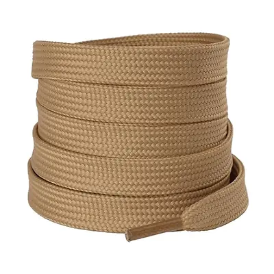 Cordón tenis plano 120cm caqui