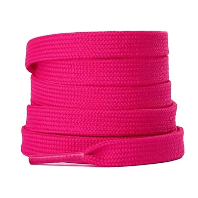 Cordón tenis plano 120cm fucsia