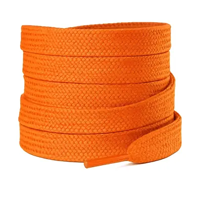 Cordón tenis plano 120cm naranja