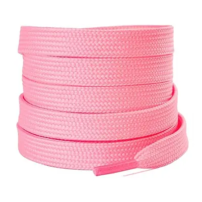 Cordón tenis plano 120cm rosado