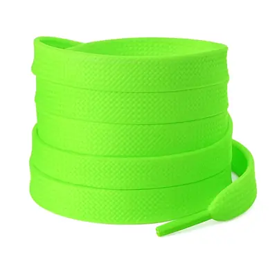 Cordón tenis plano 120cm verde néon