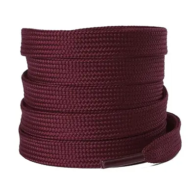 Cordón tenis plano 120cm vino tinto