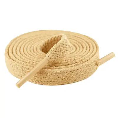 Cordón tenis plano 60cm beige