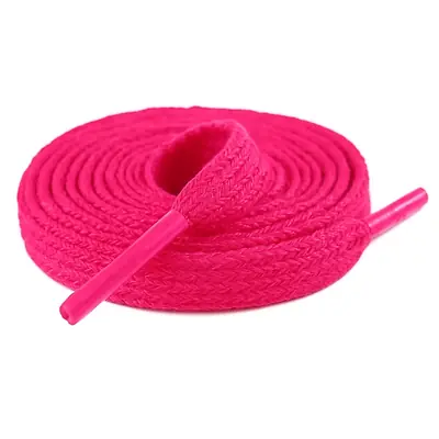 Cordón tenis plano 60cm fucsia