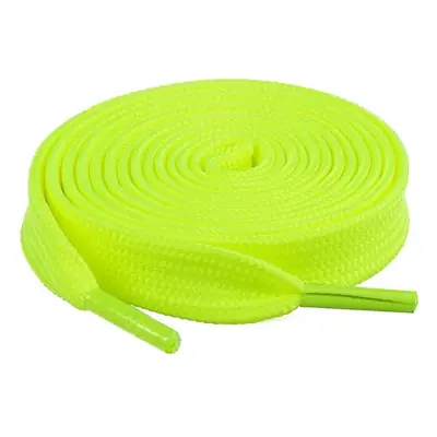 Cordón tenis plano 90cm amarillo néon