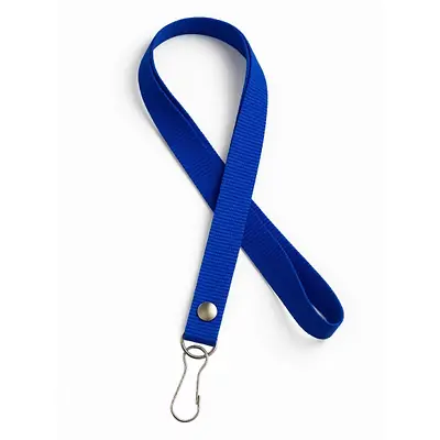 Cordón reata porta carnet azul