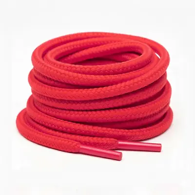 Cordón tenis redondo 120cm rojo