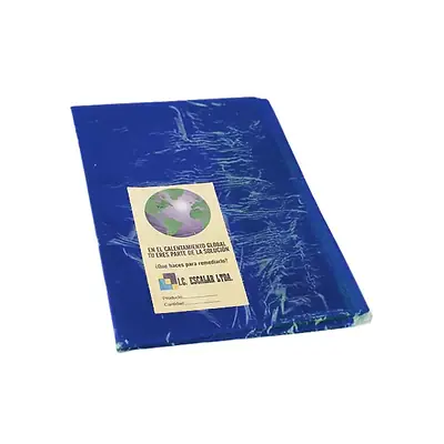 Forro acetato cuaderno pequeño azul x 10