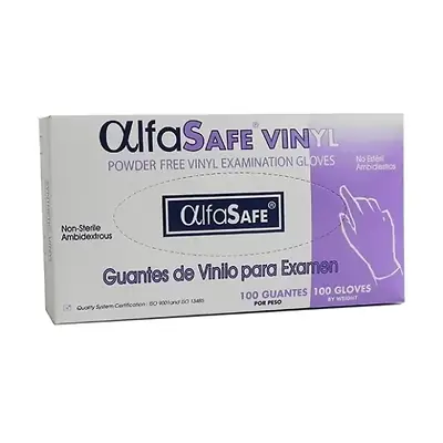 Guante vinilo m transparente x 100