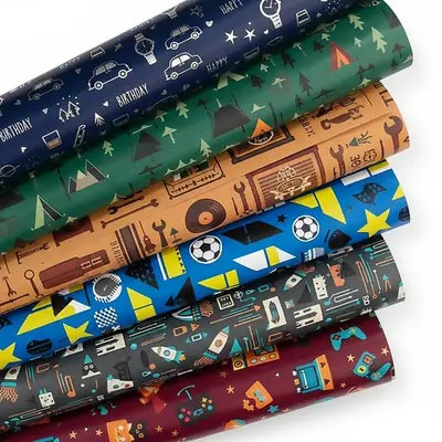 Papel regalo hombre pliego x 10