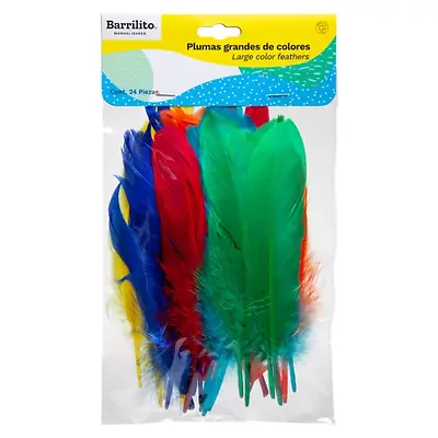 Plumas de colores x 24