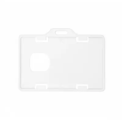 Porta carnet plastico horizontal blanco