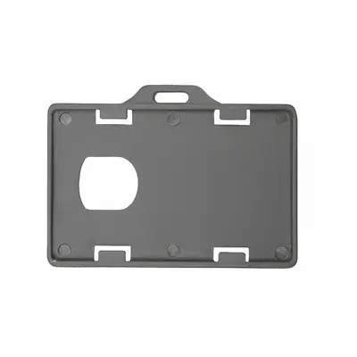 Porta carnet plastico horizontal gris