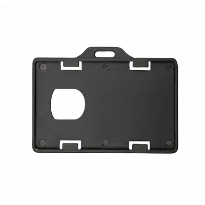 Porta carnet plastico horizontal negro