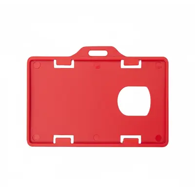 Porta carnet plastico horizontal rojo