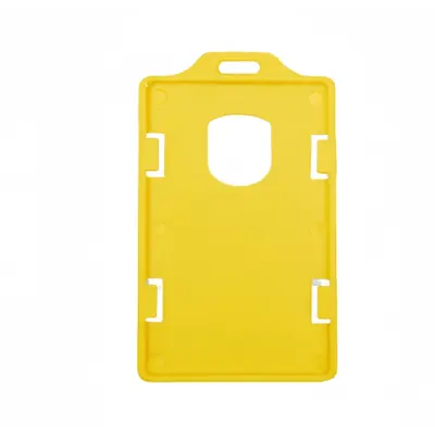 Porta carnet plastico vertical amarillo