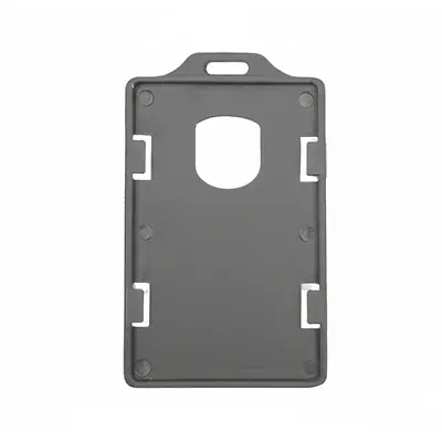 Porta carnet plastico vertical gris