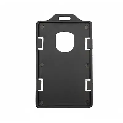 Porta carnet plastico vertical negro