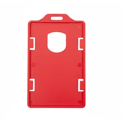 Porta carnet plastico vertical rojo
