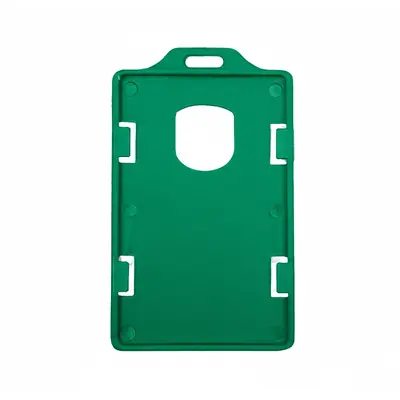 Porta carnet plastico vertical verde