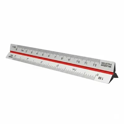 Regla escalímetro plástico 15cm