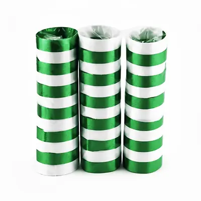 Serpentinas satinadas verde x 3