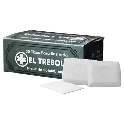 Tiza modistería el trebol blanca x 50