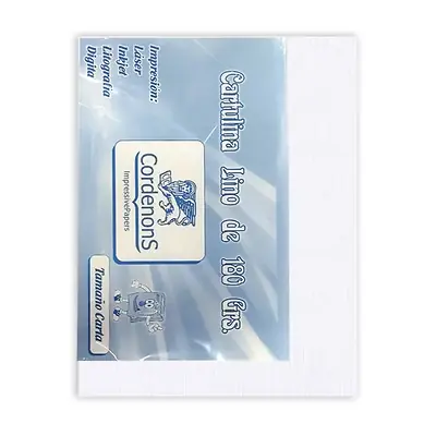 Cartulina fina 180gr lino carta x 50
