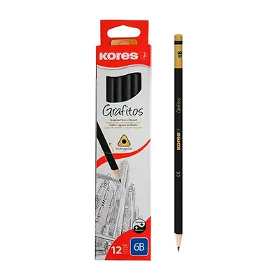 Lápiz dibujo kores 6b x 12