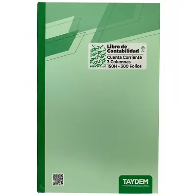 Libro contabilidad 3 columnas marfil 150h oficio