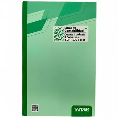 Libro contabilidad 3 columnas marfil 50h oficio