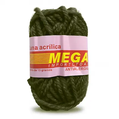 Lana escolar mediana verde militar