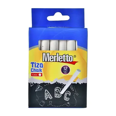 Tiza tablero merletto blanca x 12