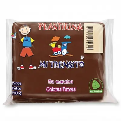 Plastilina mi trensito barra 500gr café
