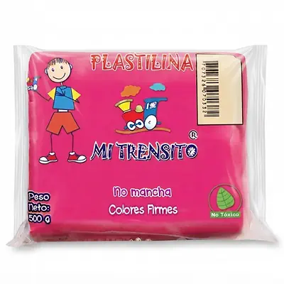 Plastilina mi trensito barra 500gr fucsia