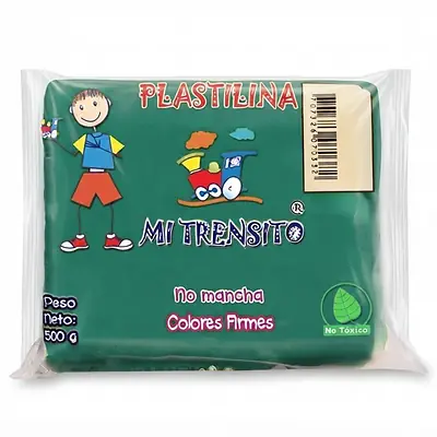 Plastilina mi trensito barra 500gr verde claro