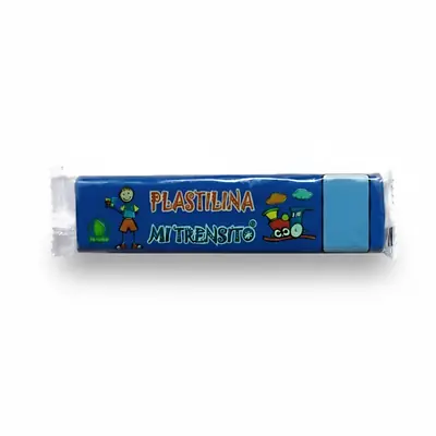 Plastilina mi trensito barra 55gr azul