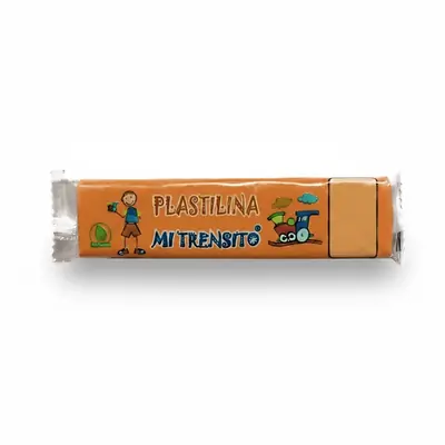 Plastilina mi trensito barra 55gr naranja