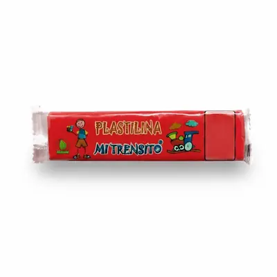 Plastilina mi trensito barra 55gr roja