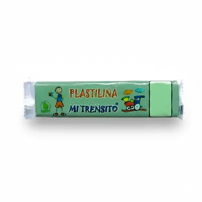 Plastilina mi trensito barra 55gr verde claro