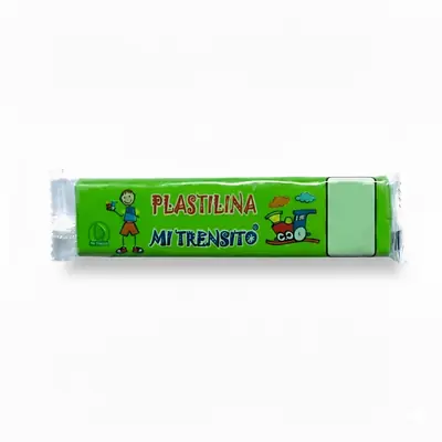 Plastilina mi trensito barra 55gr verde manzana