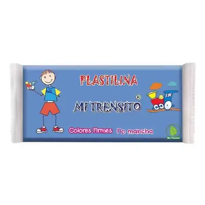 Plastilina mi trensito barra 250gr azul claro