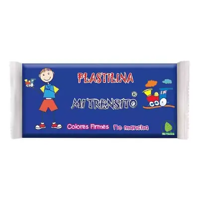 Plastilina mi trensito barra 250gr azul