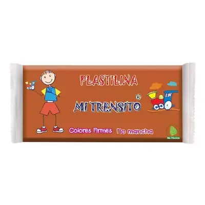 Plastilina mi trensito barra 250gr naranja