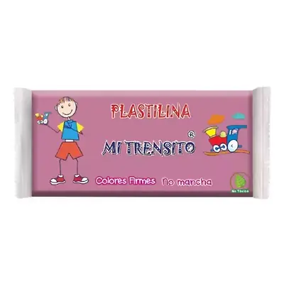 Plastilina mi trensito barra 250gr rosada