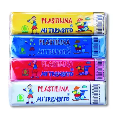 Plastilina mi trensito barra 55gr multicolor x 12