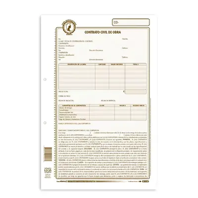 Contrato civil de obra legis 55-09