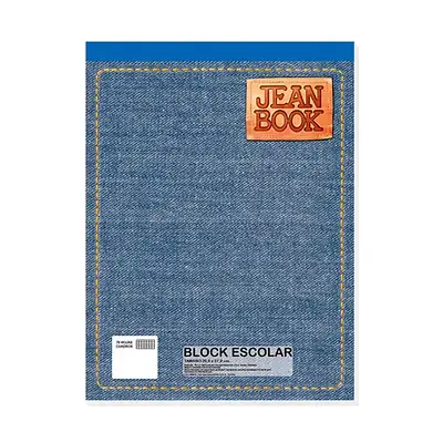 Block jean book cuadriculado carta