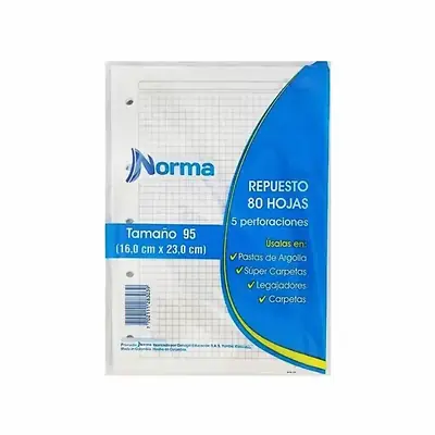 Repuesto folder norma 95 80 hojas